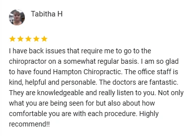 Chiropractic Belton MO Tabitha Google Review